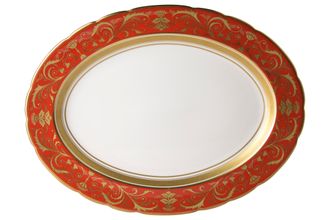 Royal Crown Derby Regency - Red Oval Platter 38cm