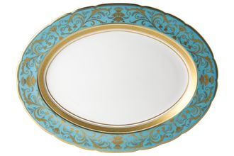 Royal Crown Derby Regency -Turquoise Oval Platter 38cm
