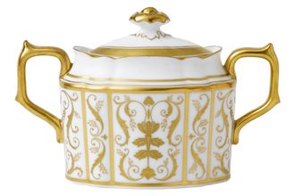 Royal Crown Derby Regency - White Sugar Bowl - Lidded (Tea)