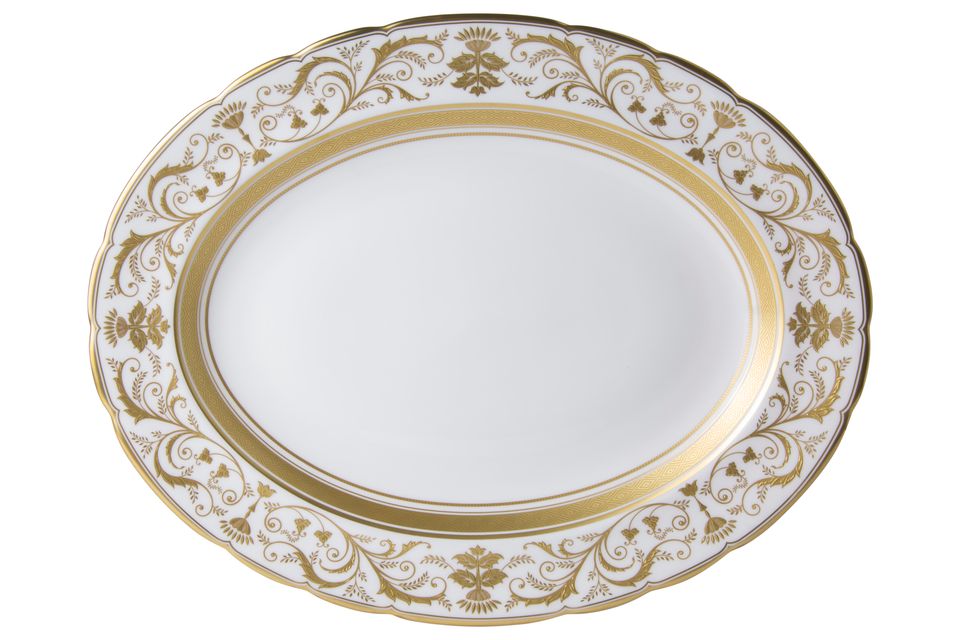 Royal Crown Derby Regency - White Oval Platter 33cm