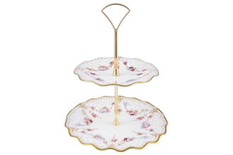 Royal Crown Derby Royal Antoinette 2 Tier Cake Stand