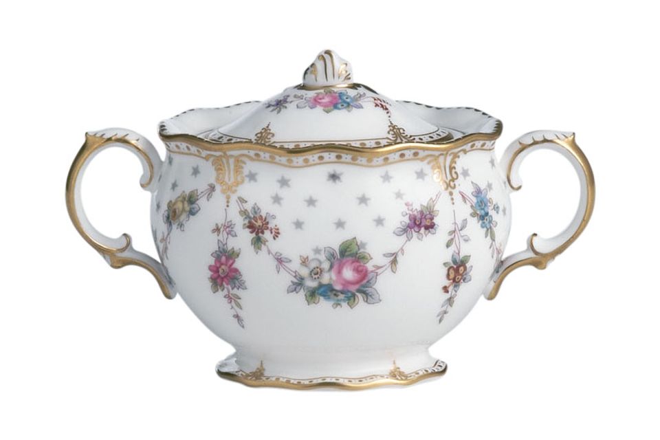Royal Crown Derby Royal Antoinette Sugar Bowl - Lidded (Tea)