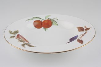 Royal Worcester Evesham - Gold Edge Rimmed Bowl Plums, Pears and Oranges 9 1/8"