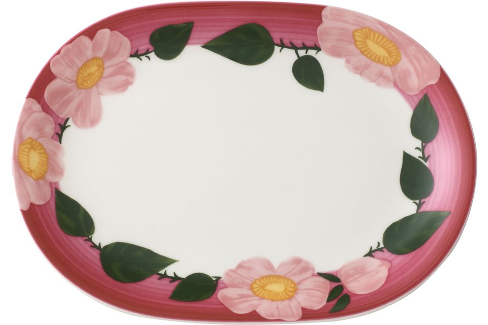 Villeroy & Boch Rose Sauvage Oval Plate Framboise