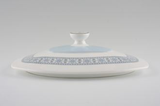 Sell Royal Doulton Counterpoint Vegetable Tureen Lid Only No silver line around blue top