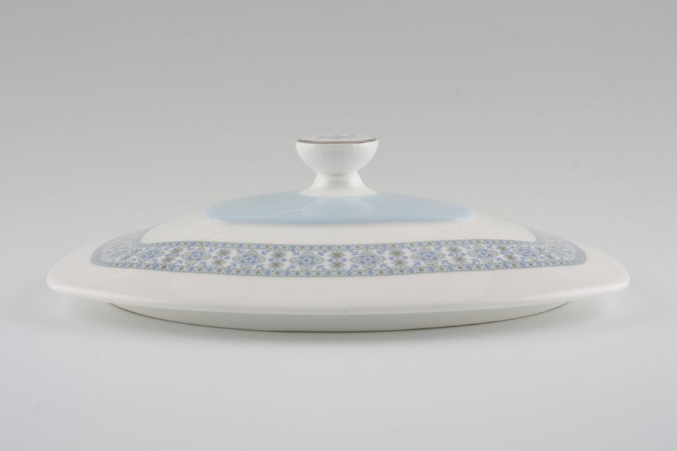 Royal Doulton Counterpoint Vegetable Tureen Lid Only No silver line around blue top