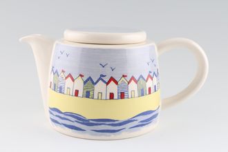 Poole Beach Huts Teapot Straight sided 2 1/2pt
