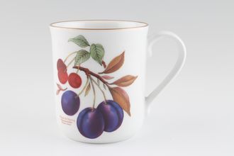 Sell Royal Worcester Evesham - Gold Edge Mug Plum & Cherry written on mug. 3 1/8" x 3 1/2"