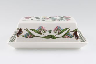 Sell Portmeirion Botanic Garden - Older Backstamps Butter Dish + Lid  Daisy base, Lepidotum-Rhododendron on lid 7 3/8" x 4 1/2"