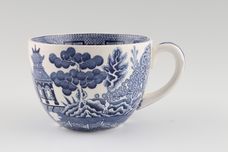 Wedgwood Willow - Blue Teacup Whiter background. Sizes may vary slightly. Bute shape 3 3/8" x 2 3/8" thumb 1