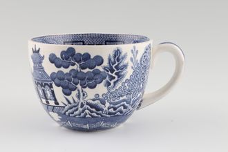 Wedgwood Willow - Blue Teacup Whiter background. Sizes may vary slightly. Bute shape 3 3/8" x 2 3/8"