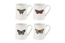 Portmeirion Botanic Garden Harmony Set of 4 Mugs Butterflies 340ml thumb 1