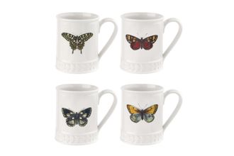 Portmeirion Botanic Garden Harmony Set of 4 Mugs Butterflies 340ml
