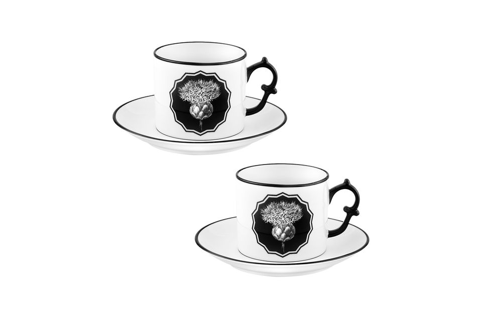 Christian Lacroix Herbariae Teacup & Saucer - Set of 2 White