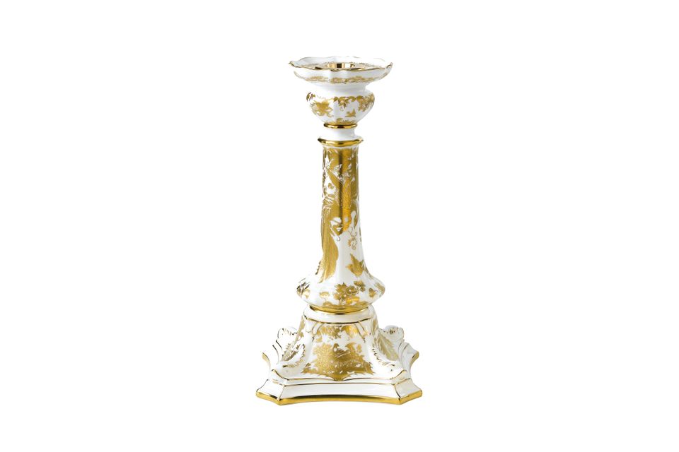 Royal Crown Derby Aves - Gold Candlestick
