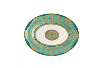 Royal Crown Derby Turquoise Palace Oval Platter 34.5cm