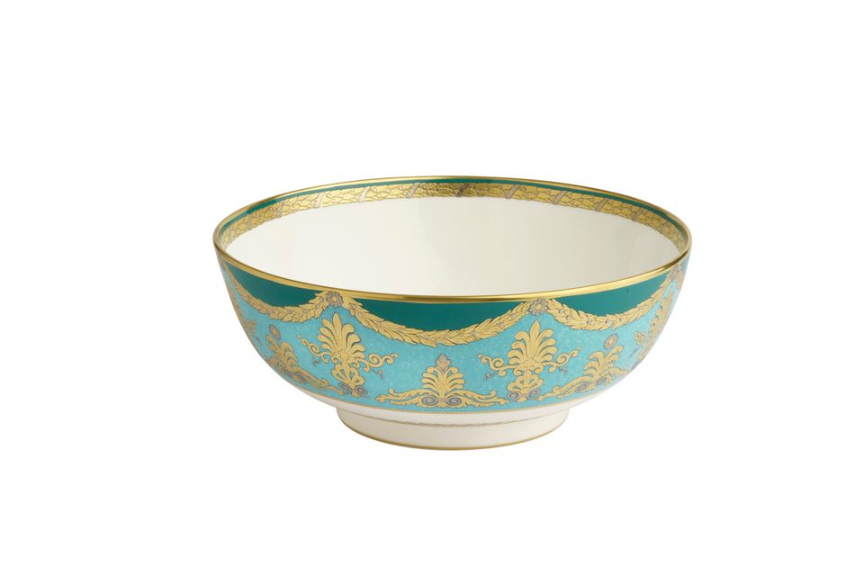 Royal Crown Derby Turquoise Palace Salad Bowl