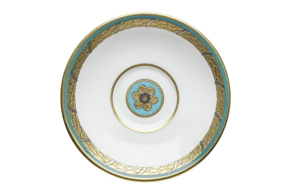 Royal Crown Derby Turquoise Palace Tea Saucer