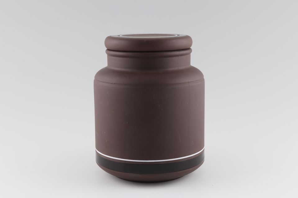 Hornsea Contrast Storage Jar + Lid Ceramic Lid - Plain jar 4" x 6"