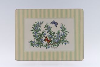 Royal Worcester Worcester Herbs Placemat Single - Rosemary - Green Stripe Background 12" x 9"
