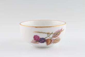 Royal Worcester Evesham - Gold Edge Sugar Bowl - Open (Coffee) Peach and Blackberries - Gold Band on Rim - Small Foot 3 1/8"
