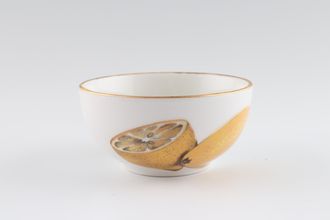Royal Worcester Evesham - Gold Edge Sugar Bowl - Open (Coffee) Lemon and Red Currants - Gold Band on Rim - Small Foot 3 1/8"