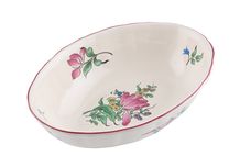 Luneville Reverbere Fin Oval Serving Bowl Tulip 5 1/2" x 2 3/8" x 7 3/4" thumb 1