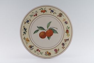 Royal Worcester Evesham - Gold Edge Placemat Round, Cork Backed. Oranges in Centre. 10"