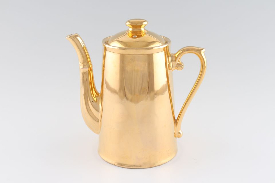 Royal Worcester Gold Lustre Coffee Pot Straight sided. 1 1/2pt