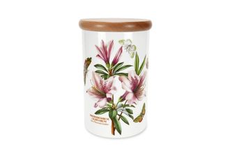 Portmeirion Botanic Garden Storage Jar + Lid Airtight - Lily Flowered Azalea 12.5cm x 19.5cm