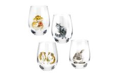 Royal Worcester Wrendale Designs Set of 4 Tumblers Assorted Domestic Animals 0.55l thumb 1