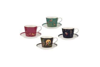 Sara Miller London for Portmeirion Chelsea Collection Espresso Cup & Saucer - Set of 4 0.11l