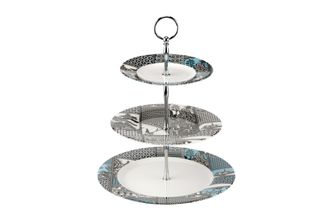 Spode Patchwork Willow 3 Tier Cake Stand