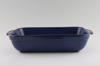 Denby Imperial Blue Serving Dish Oblong | Eared 13 1/4" x 7 1/4" x 2 3/4"
