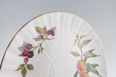 Royal Worcester Evesham - Gold Edge Cake Plate Fluted with flat circle in centre 10 1/2" thumb 2