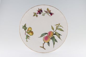 Royal Worcester Evesham - Gold Edge Cake Plate Fluted with flat circle in centre 10 1/2"