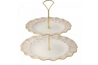 Royal Crown Derby Royal Peony - Pink 2 Tier Cake Stand