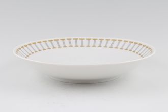 Thomas White with Black and Mustard Detail Bowl 7 1/2"