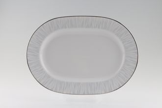 Noritake Glacier Platinum Oval Platter Small 30cm