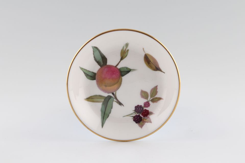 Royal Worcester Arden Coaster  Peach and Blackberries 4"