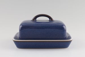 Denby Imperial Blue Butter Dish + Lid