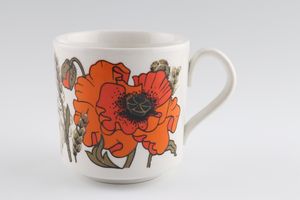 Meakin Poppy - Ridged and Rounded Bases Coffee Cup