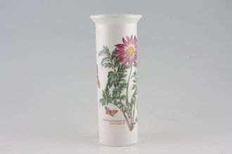 Portmeirion Botanic Garden - Older Backstamps Vase Chrysanthemum Coccineum - named. Cylinder shape. 9"