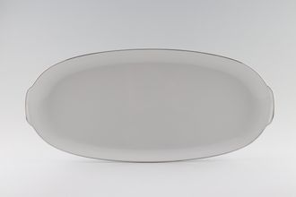 Sell Thomas Medaillon Platinum Band - White with Thin Silver Line Sandwich Tray 14 1/2"