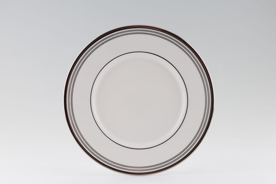 Wedgwood Sterling - White with Silver Band Breakfast / Lunch Plate Accent 9"