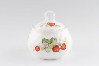 Sell Queens Virginia Strawberry - Green Edge - Swirl Embossed Sugar Bowl - Lidded (Tea)