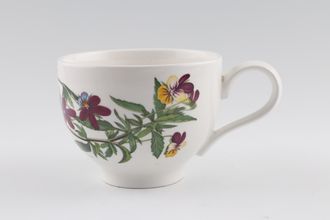 Portmeirion Botanic Garden - Older Backstamps Breakfast Cup Romantic Shape - Viola Tricolor - Named 4" x 3"