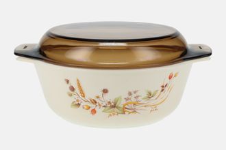 Marks & Spencer Harvest Casserole Dish + Lid Pyrex With Smoked Glass  3pt
