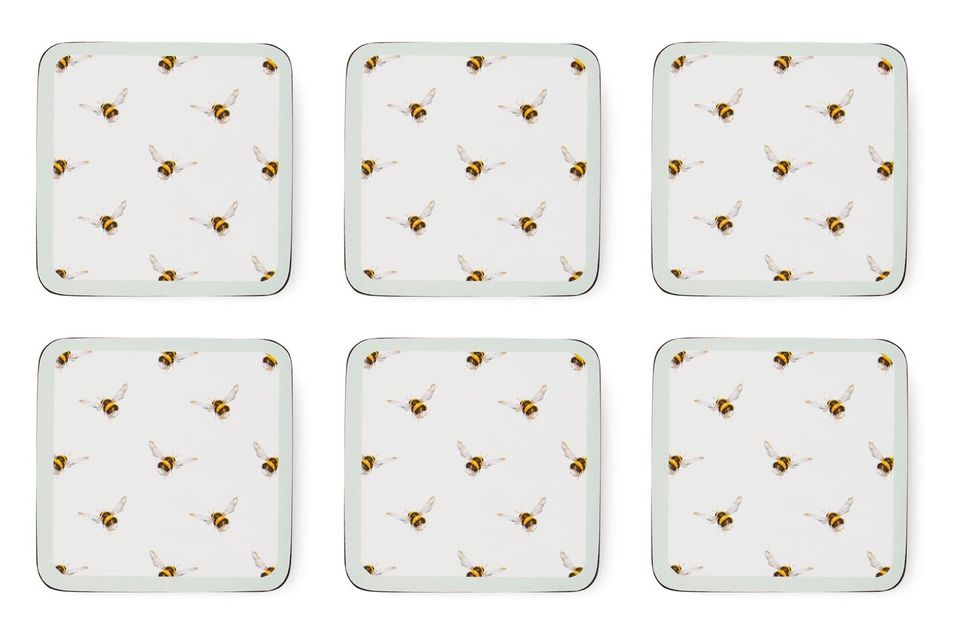 Royal Worcester Wrendale Designs Coasters - Set of 6 Bee Collection