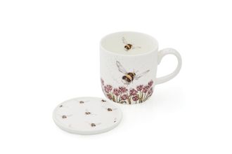 Royal Worcester Wrendale Designs Mug and Coaster Set Flight of the Bumblebee